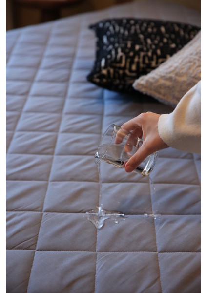 Protective Micro Kapitone Su Sıvı Geçirmez Yatak Koruyucu Alez Çarşaf Tek Çift BATTAL(200X220) fırsatları