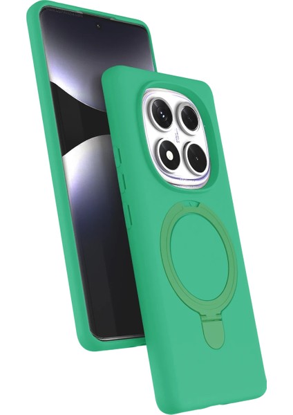 Bestonly Newface Xiaomi Redmi Note 14 Pro 5g Regal Magsafe Standlı Kapak - Yeşil
