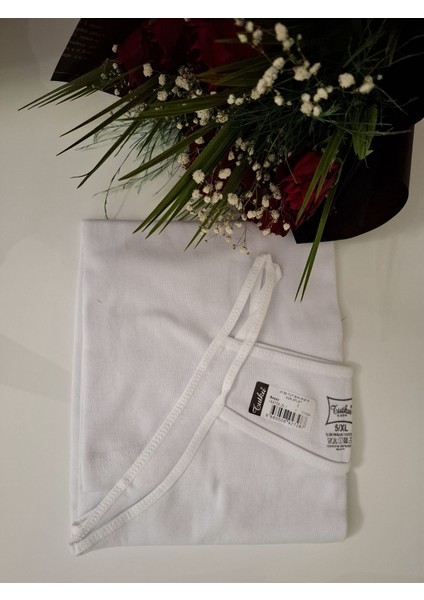 Ribana Bayan Ip Askılı Atlet- 6 Adet-Beyaz