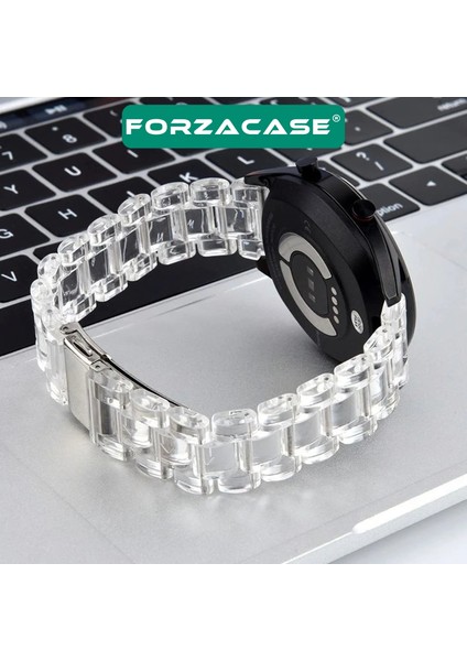 Huawei Watch Gt 6 46MM ile Uyumlu Transparan Şeffaf Baklalı Kordon Kayış - FC763 fiyatları