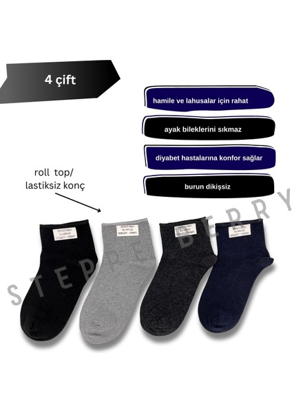 4'lü Yeni Sezon Kadın Soket Şeker Çorabı