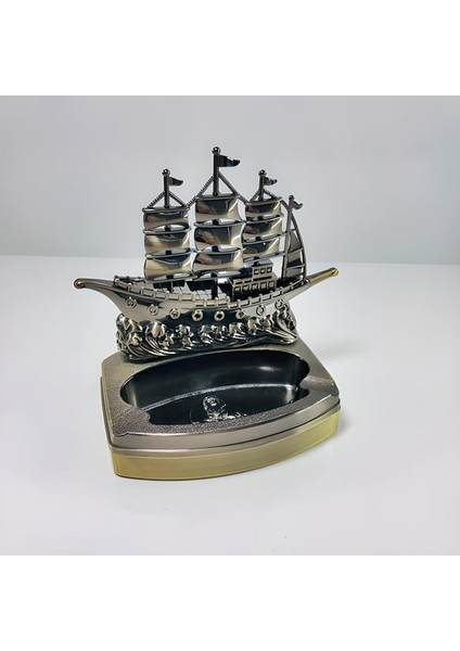 Yelkenli Gemi Figürlü Metal Çakmaklı Masa Kül Tablası modelleri