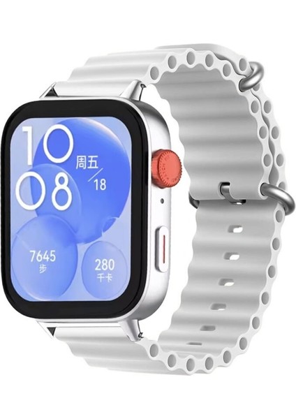 Watch Fit 3 & Fit 4 ile Uyumlu Seaflex Ocean Tokalı Soft Silikon Kordon – Yumuşak, Esnek, Suya Dayanıklı, Şık ve Rahat Bileklik Kayışı