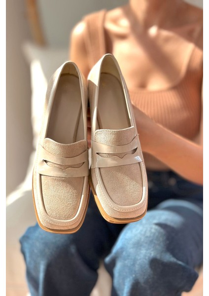 Reymans Süet Topuklu Ayakkabı Bej