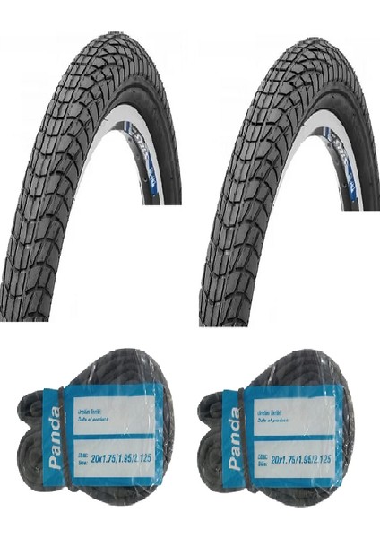 20 Jant 20X1.75 (47-406) Bisiklet Dış Lastiği Yol Tipi H-537 x 2 Adet + Panda Iç Lastik Seti
