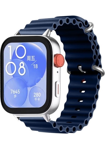 Watch Fit 3 & Fit 4 ile Uyumlu Seaflex Ocean Tokalı Soft Silikon Kordon – Yumuşak, Esnek, Suya Dayanıklı, Şık ve Rahat Bileklik Kayışı