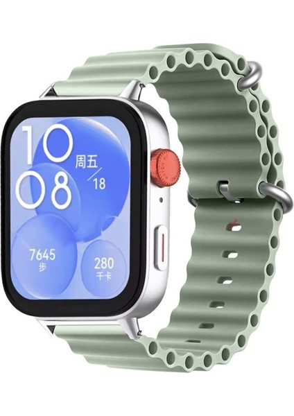 Watch Fit 3 & Fit 4 ile Uyumlu Seaflex Ocean Tokalı Soft Silikon Kordon – Yumuşak, Esnek, Suya Dayanıklı, Şık ve Rahat Bileklik Kayışı