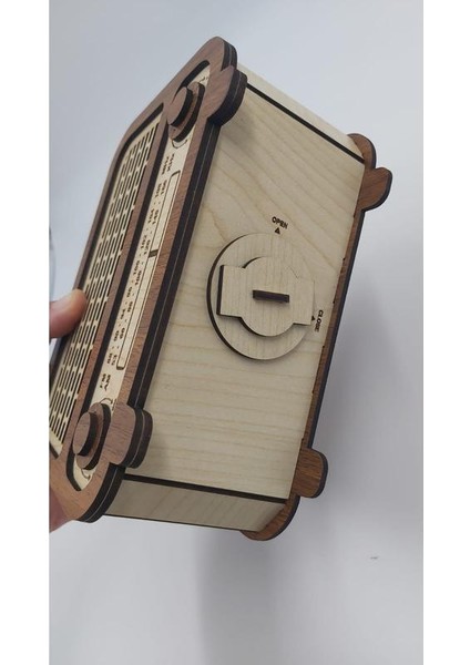 Ahşap Nostaljik Radyo Kumbara Akçaağaç Ceviz 18 cm x 12 cm x 8 cm fırsatları