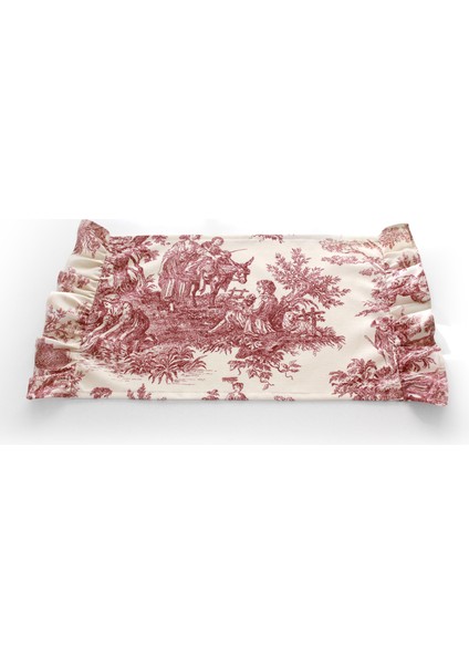 Premium 2'li Fırfırlı & Fransız Köylüleri Desenli Kumaş Amerikan Servis Seti - Vintage ve Şık Set fiyatları