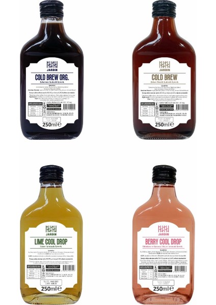Cool Drop Lime &berry /cold Brew Coffee Kahve Orjinal&with Sugar 250 ml 4'lü Set fiyatları