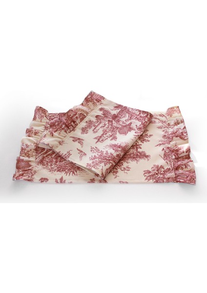 Premium 2'li Fırfırlı & Fransız Köylüleri Desenli Kumaş Amerikan Servis Seti - Vintage ve Şık Set modelleri