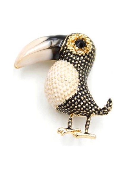 Litaetrend Tukan Kuşu Broş - Siyah