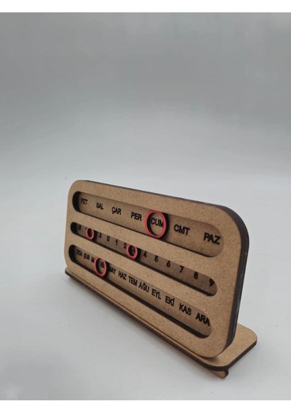 Masa Üstü Ahşap Perpetual Sonsuz Takvim Ham Mdf (Boyanabilir) 12 cm x 9 cm fiyatları