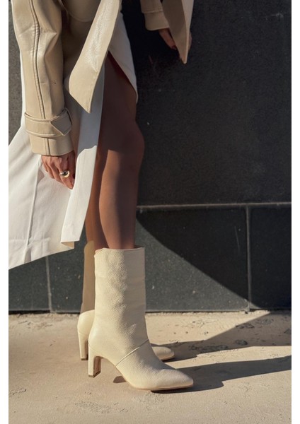 Jawelsa Hakiki Deri Bej Kadın Çizme fiyatları