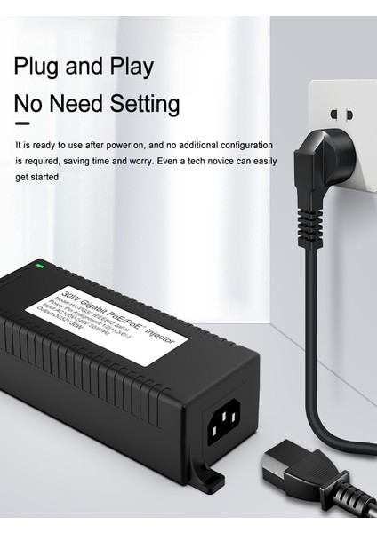 AN1030 Gigabit Poe Injector | 30W 1000MBPS IEEE802.3AF/AT Ip Kamera Network Güç Adaptörü fırsatları