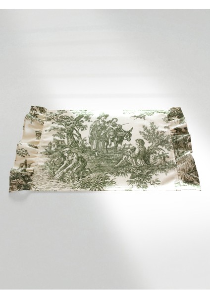 Premium 2'li Fırfırlı & Fransız Köylüleri Desenli Kumaş Amerikan Servis Seti - Vintage ve Şık Set fiyatları