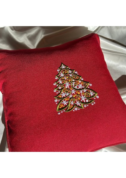 Yılbaşı Temalı Nakışlı Kırlent Kılıfı fiyatları