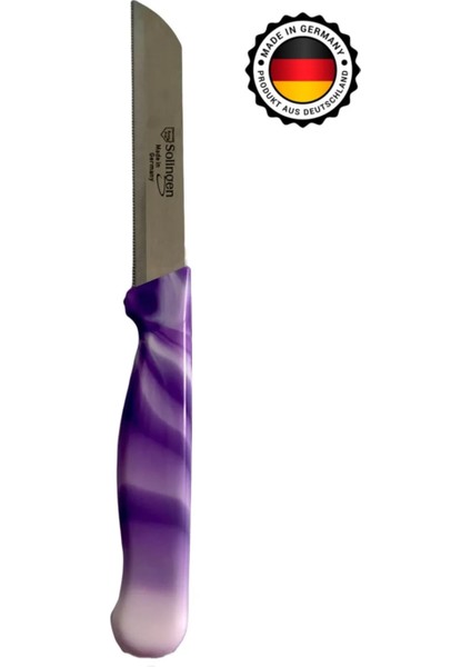 Meyve Bıçağı Doğrama Bıçağı ve Düz Soyacak Ebruli Mor Bıçak 1 Adet ROYALEKS-SLG10