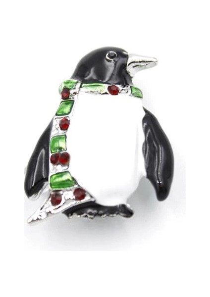 Litaetrend Penguen Broş - Beyaz