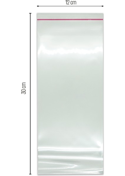 13*30 Bantlı OPP (Parlak-Şeffaf) Jelatin 100 Adet