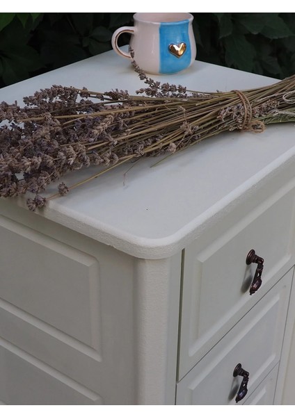 Krem Rengi 3 Çekmeceli Ahşap Vintage Komodin modelleri