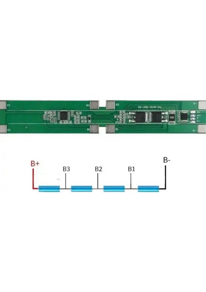 4s 7A 4pın Bms, Li-Ion 14.8V, Robot Süpürge Vb. Bms, Slim Bms, Pil Koruma Devresi.