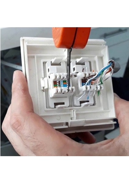 1 Adet RJ45 Cat6 Utp 180 Derece Keystone Jack Ethernet Duvar Jakı Dişi Jak Ağ Konektörü Dişi Jak Klipsi Utp Ağ Punch Down Konektörü
