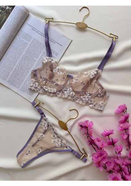 Haru Minik Çiçekli Iç Giyim Takım