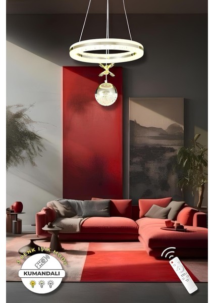 Alis Gold Kumandalı 3 Renk Modern Sarkıt LED Avize fiyatları