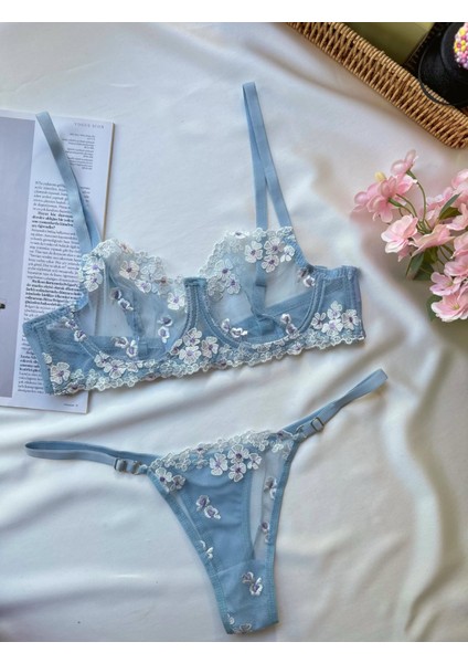 Haru Minik Çiçekli Iç Giyim Takım