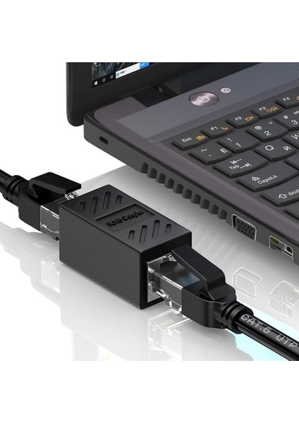 2 Adet Gigabit Destekli RJ45 Kablo Birleştirici Uzatıcı Cat5-Cat6-Cat7-Cat8-Uyumlu/lan Kablosu Birleştirici Ara Aparatı