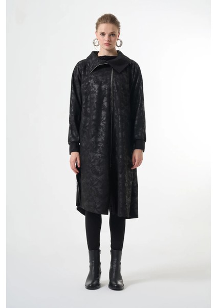 Fermuar Detaylı Kap Siyah 36400