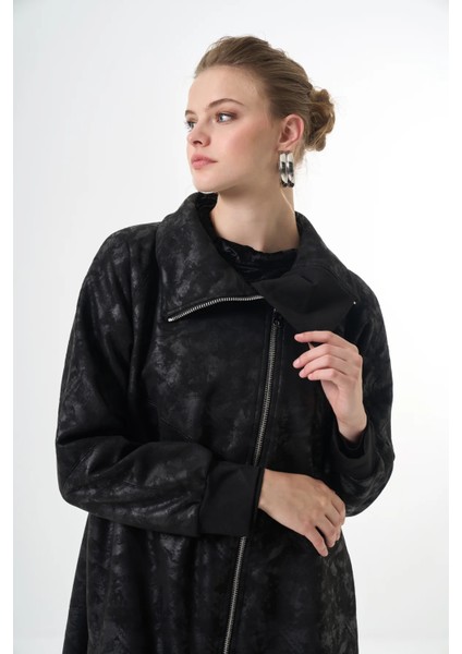 Fermuar Detaylı Kap Siyah 36400