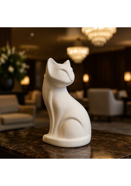 Soyut Lüx Kedi Heykeli - Kedi Biblo - Soyut Heykel fırsatları