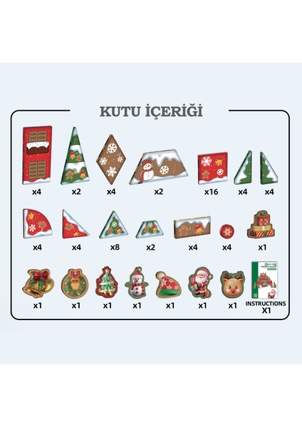 70 Parça Yılbaşı Kar Temalı Manyetik Bloklar Dıy Oyun Seti fiyatları