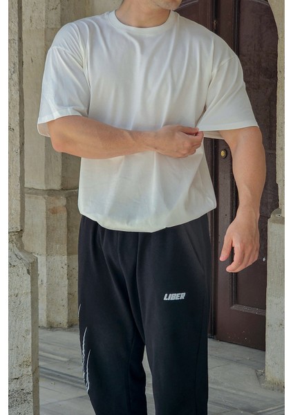 Unisex Beyaz Oversize Salaş Kesim %100 Pamuk Bisiklet Yaka Basic Tshirt fiyatları