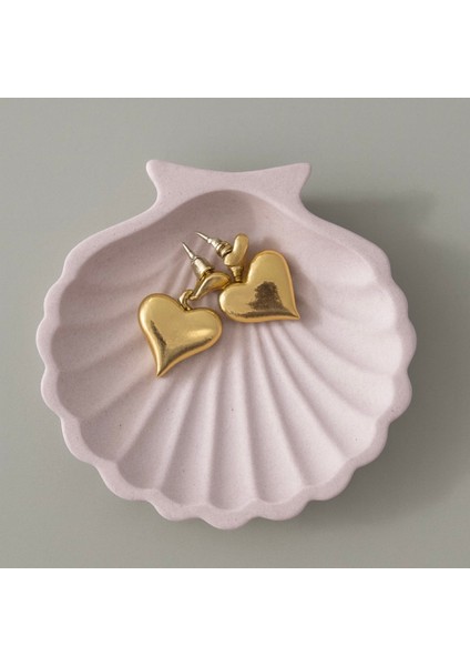 Deniz Kabuğu - Midye Taş Tozu Dekoratif Pinterest Tabak-Stand Handmade (%100 Doğal Taş Tozu)