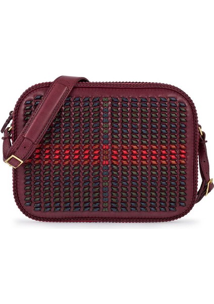 Handmade Mor-Çok Renkli Kadın Çapraz Askılı Çanta Usot