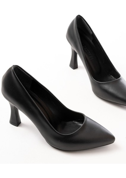 ST-001 Siyah Günlük 9 cm Topuklu Bayan Stiletto Ayakkabı fırsatları