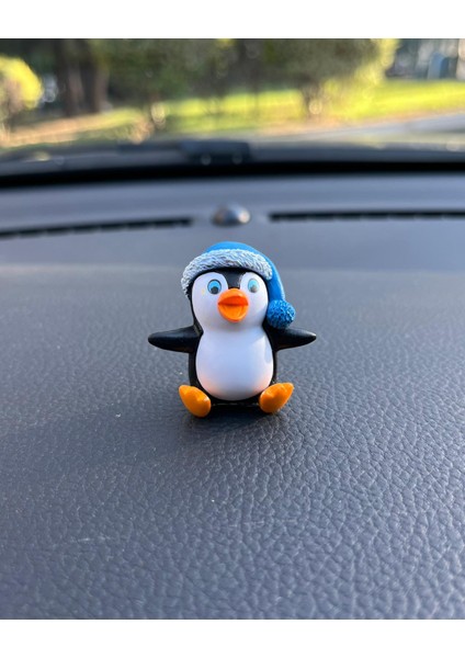 Sevimli Penguenler Araba Içi Torpido Üstü Biblo Aksesuar Torpido Süsü 4 Adet Sevgiliye Hediye indirimleri