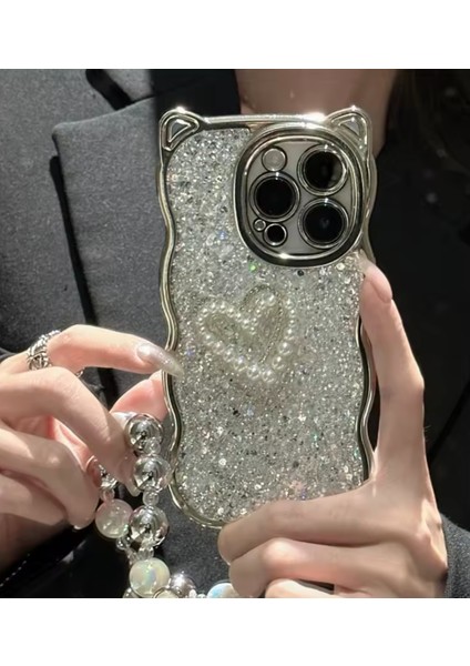 iPHONE 15 Promax 3d Kalpli Kamera Korumalı Premium Simli Kılıf fiyatları