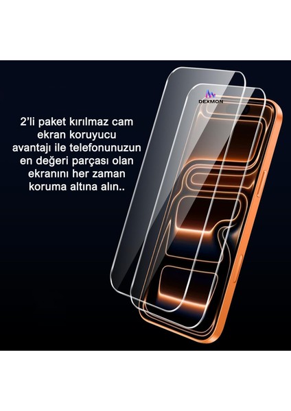 iPhone 17 Pro Max Uyumlu 1 Adet Şeffaf Silikon Kılıf + 2 Adet Kırılmaz Cam Ekran Koruyucu 3lü Set fırsatları