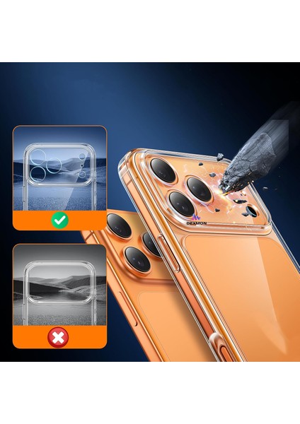 iPhone 17 Pro Max Uyumlu 1 Adet Şeffaf Silikon Kılıf + 2 Adet Kırılmaz Cam Ekran Koruyucu 3lü Set