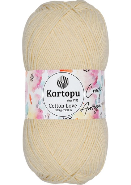 5 Adet Cotton Love Pamuklu El Örgü Ipi Amigurumi Ipi K037 Krem