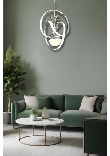 Asya Krom 3 Renk Modern Sarkıt LED Avize modelleri