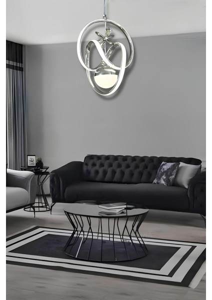 Asya Krom 3 Renk Modern Sarkıt LED Avize fırsatları
