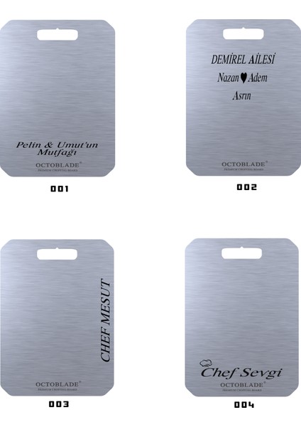 3dreamverse Octoblade Premium Paslanmaz Çelik Kesme Tahtası