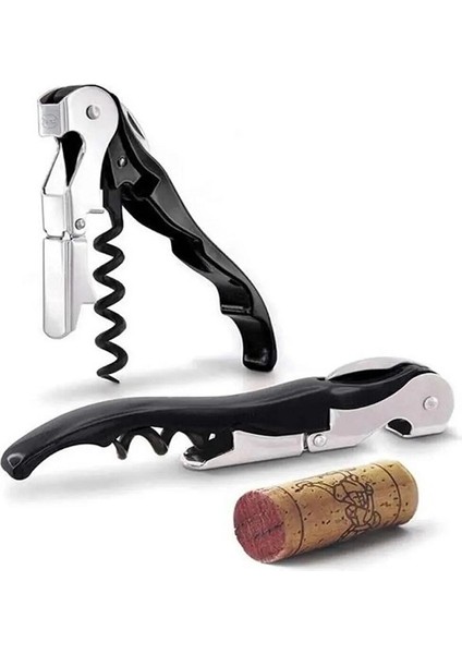 2 Adet Profesyonel Tirbüşon Pratik Sağlam Garson Tip Açacak Kesici Tirbuşon fırsatları