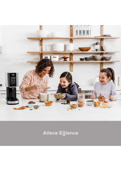 7si 1 Arada Dondurma Makinesi - Milkshake, Gelato, Bpa Içermez, Sorbe, Parçacıklı Karışım, Smoothie, Mükemmel Kıvam + Mutfak Tartısı