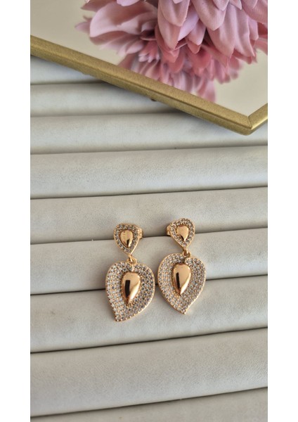 Vip Vintage Kararmaz Heart Küpe